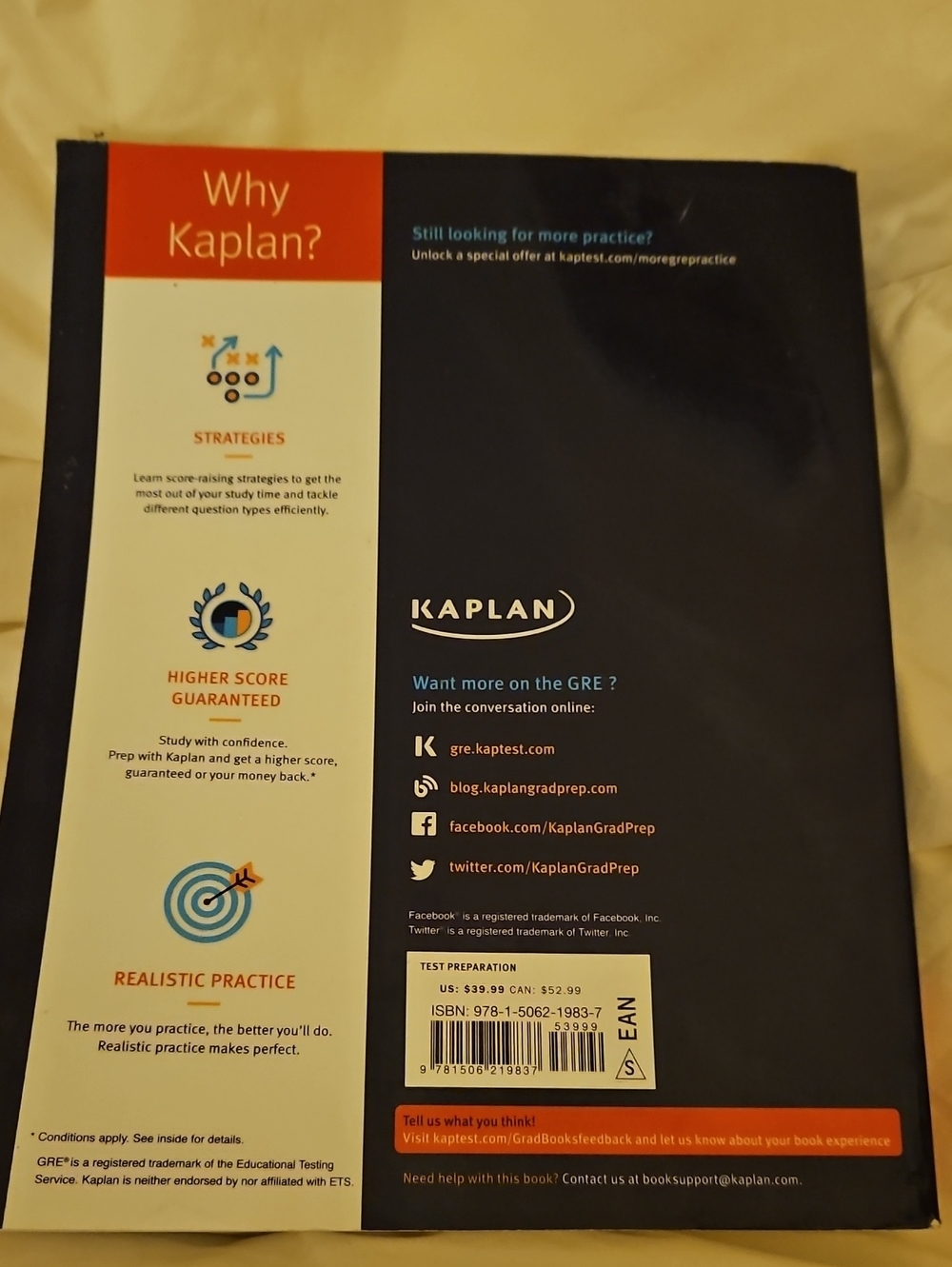 Kaplan GRE Prep Plus 2018 Study Guide - Picture 2 of 2